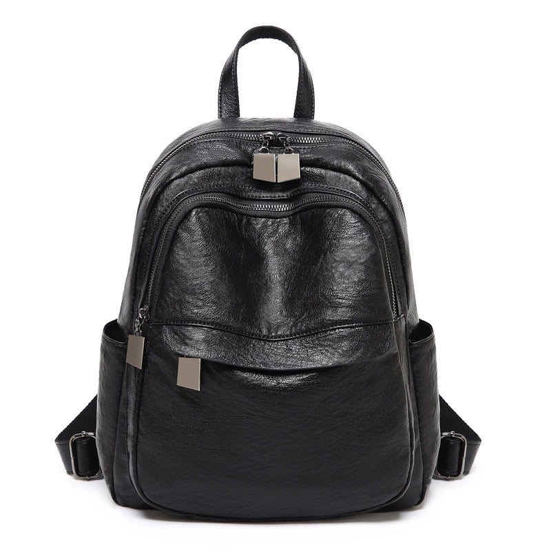 ladies wax leather backpack