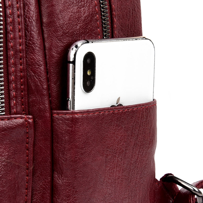 Fashion Women Backpacks Designer Shoulder Bag Soft Leather Backpack Ladies Travel Bag Large School Bags for Teenage Girls