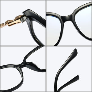 SHAUNA Retro Cat Eye Women Optical Eyeglasses Frame Fashion Clear Anti Blue Light Men Square TR90 Spring Hinge Glasses Frame