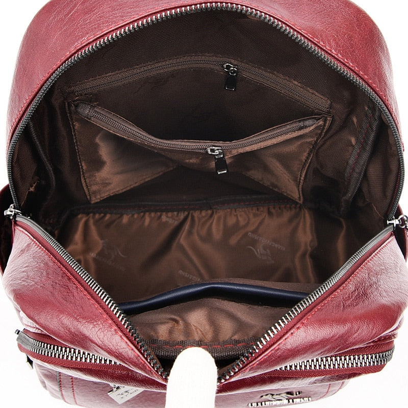 Fashion Women Backpacks Designer Shoulder Bag Soft Leather Backpack Ladies Travel Bag Large School Bags for Teenage Girls