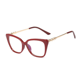 SHAUNA Retro Cat Eye Women Optical Eyeglasses Frame Fashion Clear Anti Blue Light Men Square TR90 Spring Hinge Glasses Frame