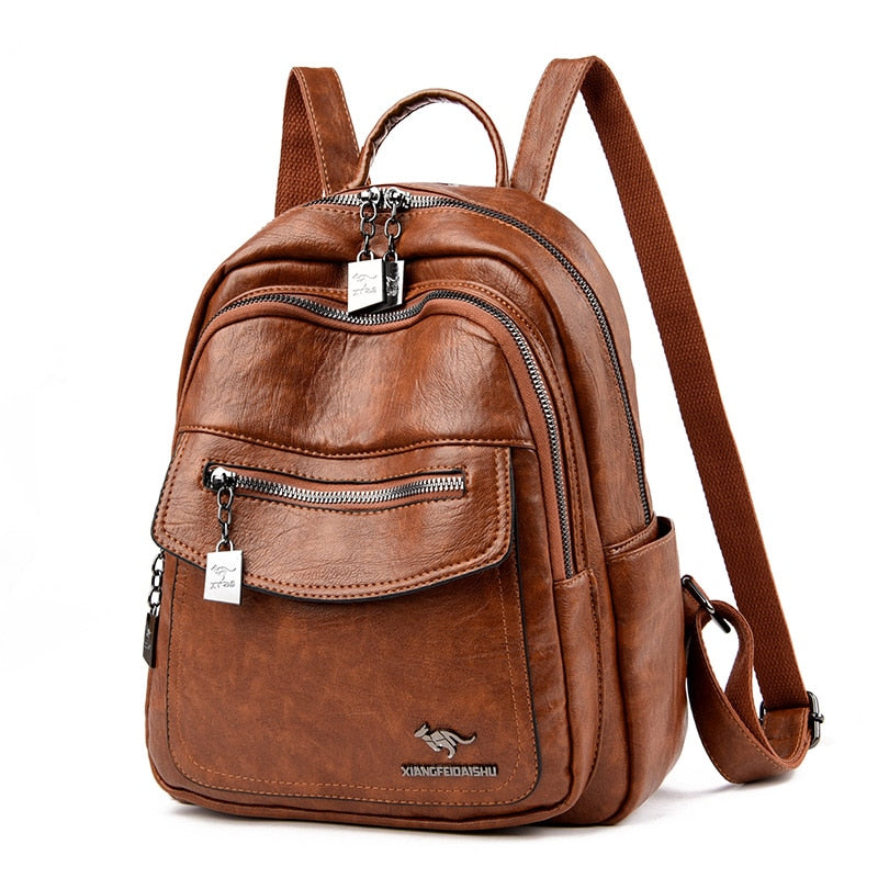 Fashion Women Backpacks Designer Shoulder Bag Soft Leather Backpack Ladies Travel Bag Large School Bags for Teenage Girls