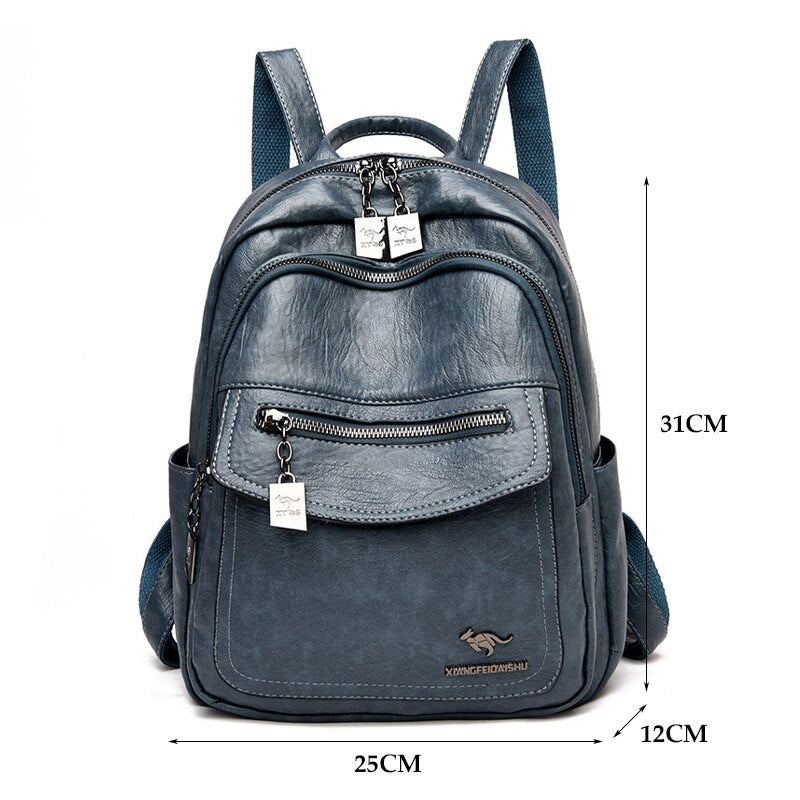 Fashion Women Backpacks Designer Shoulder Bag Soft Leather Backpack Ladies Travel Bag Large School Bags for Teenage Girls