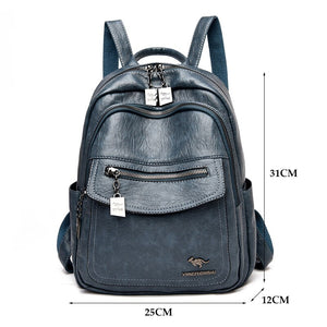 Fashion Women Backpacks Designer Shoulder Bag Soft Leather Backpack Ladies Travel Bag Large School Bags for Teenage Girls