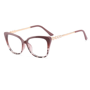 SHAUNA Retro Cat Eye Women Optical Eyeglasses Frame Fashion Clear Anti Blue Light Men Square TR90 Spring Hinge Glasses Frame