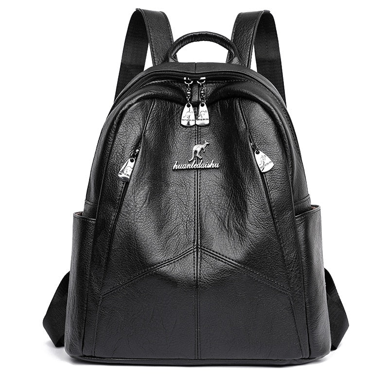 Genuine Leather Backpacks Ladies Fashion Travel Bags