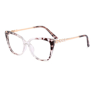 SHAUNA Retro Cat Eye Women Optical Eyeglasses Frame Fashion Clear Anti Blue Light Men Square TR90 Spring Hinge Glasses Frame